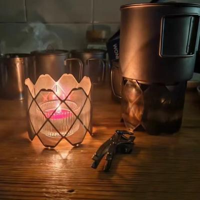 Portable Outdoor Gas Stove Windscreen Stainless Steel Thin Alcohol Stove Rack Ultralight Camping Lamp Shade Outdoor Camping