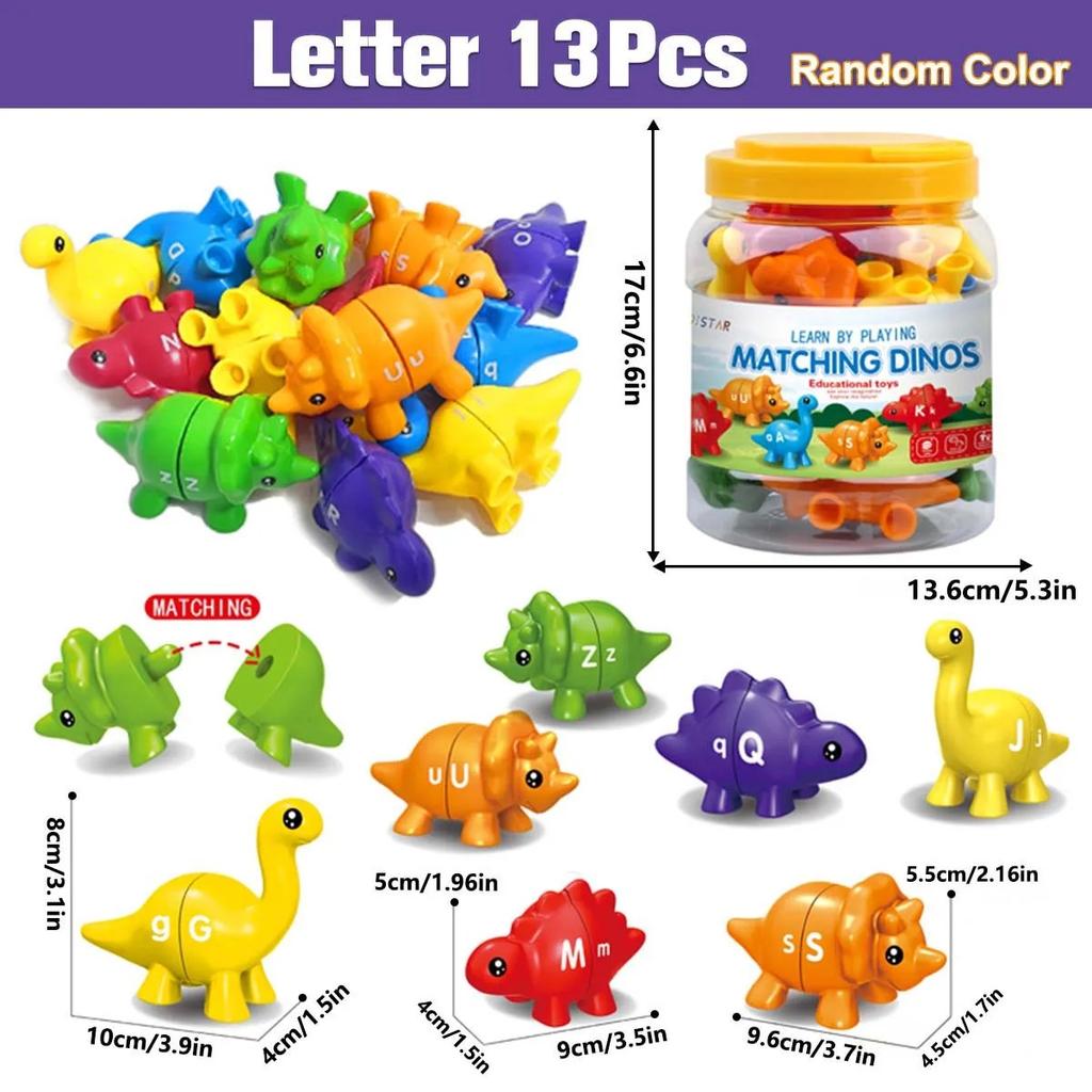 Matching Letters Fine Motor Toy Abc Dinosaur Alphabet Match Game With Uppercase Lowercase Montessori Learning Toys For Boy Girl