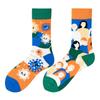 Asymmetric Colorful Christmas Cotton Socks for Couples