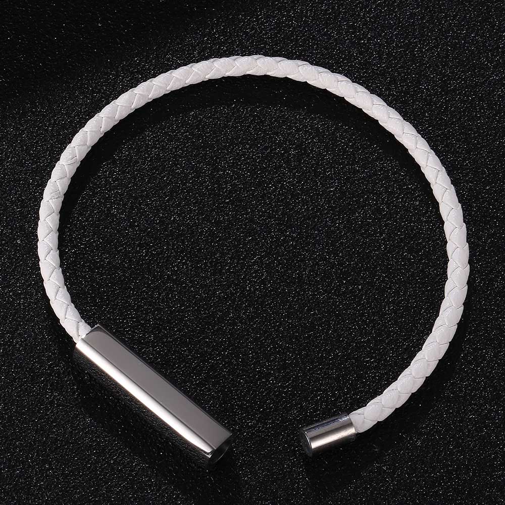 

Rope Bracelet Men Women Handmade Magentic Buckle Keel Thread Braclet Couple Leisure Jewelry Wearing Length 205mm білий