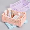 Stackable Mini Foldable Transparent Storage Box - PP Sundries Drawer Basket