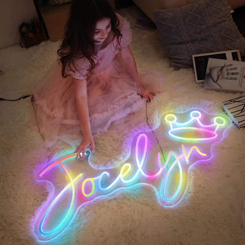 Custom Neon Sign - Customizable Neon Signs for Wall Decor, Neon Name Sign Personalized for Wedding Birthday Party Gifts, Neon Lights for Bedroom Bar