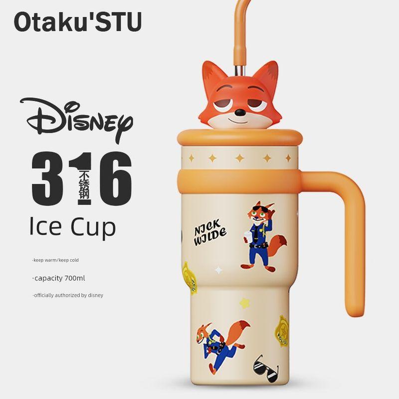 

Zootopia Ice Cup Judy Large Capacity Insulated Cup Disney Girls High-Value Water Cup with Straw Gift Nick 700ml [316 Liner-Insulation/Cold Insulation]
