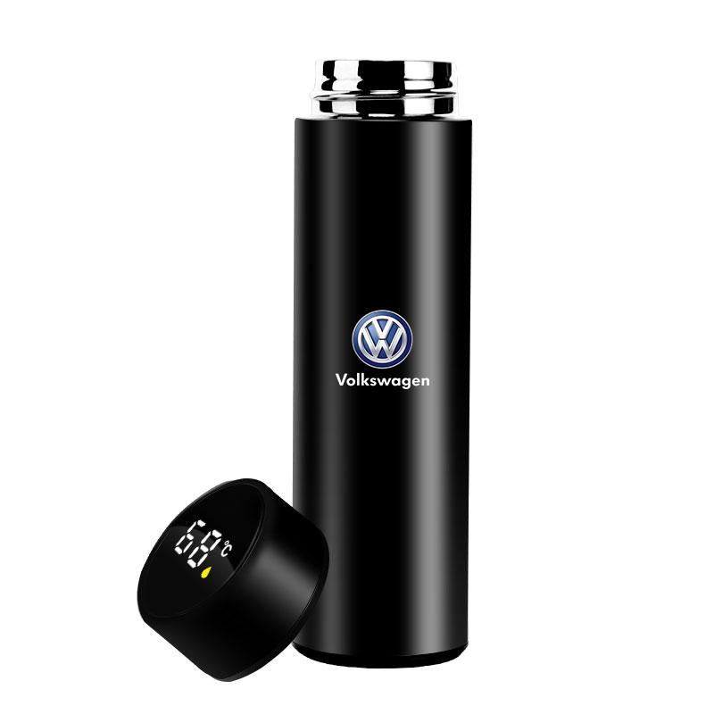 Car Smart Thermos Bottle With Temperature Display Coffee Cup For Volkswagen Scirocco POLO Tiguan Passat B5 B6 B7 Golf EOS Jetta MK6 Octavia