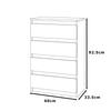 Black Chest of Drawers 60 CM 4 Drawers TV Cabinet Sideboard for Living Room
