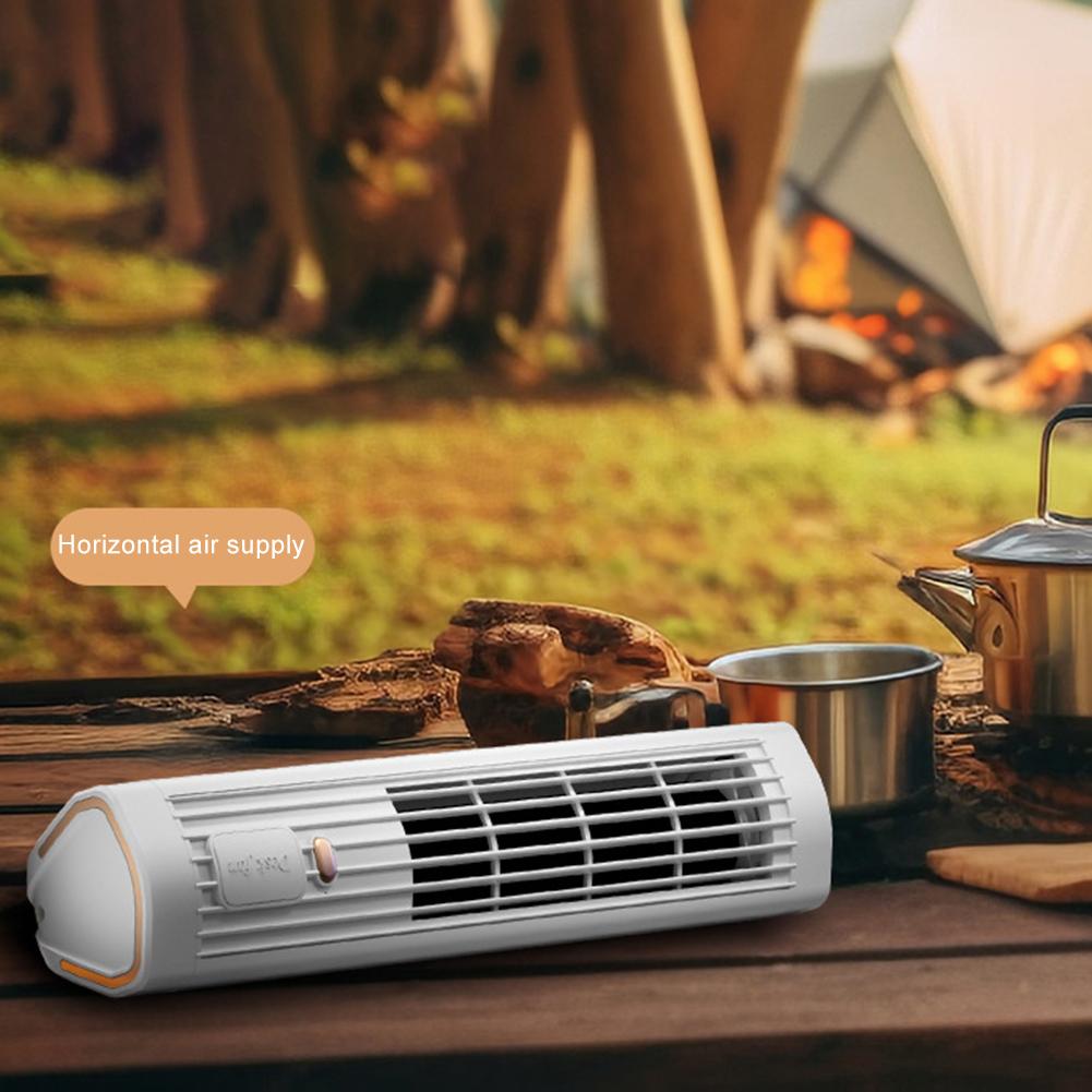 Bladeless Tower Fan 1200mAh Portable Desk Fan Table Fan Mini Vertical Air Conditioner  USB Rechargeable for Home Dorm