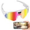 Gafas Inteligentes con Cámara Transfronterizas Gafas de Sol Deportivas para Ciclismo al Aire Libre Gafas de Esquí Control por Botón Pulsador Montura de Plástico Descarga de Teléfono