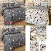 Snoopy Water Wash Cotton Bedding Set With Printed Floral Design For Student Dorms
