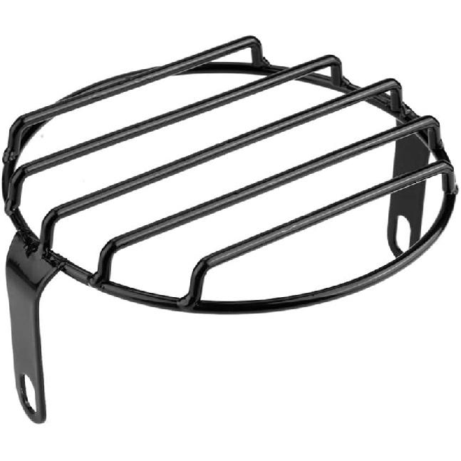 Acouto 5.75inch Black Retro Motorcycle Headlight Grill Round Cover Mask for Headlight Grill Motor