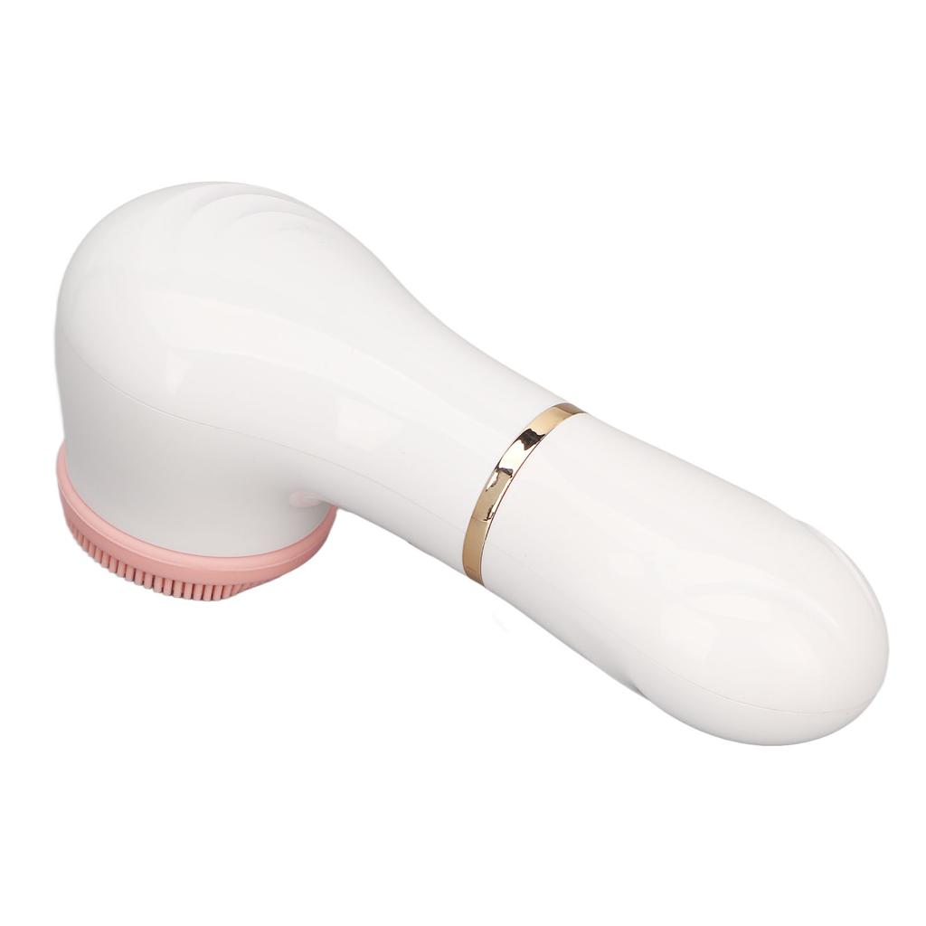 Facial Cleansing Brush 6000RPM Rotating Speed 3 Brush Head Electric Face Wash Brush White