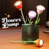 Mit Helligkeitsspeicher Schreibtischlampe Biegsame Blume LED Tischlampe Tragbare Rose LED Lampe Nachttisch