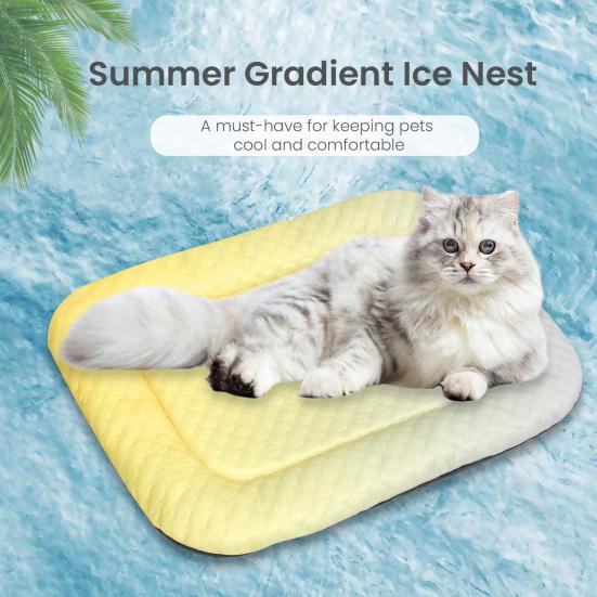 

Pet Cooling Mat Summer Ice Silk Cooling Pad for Cats Dogs Heat Dissipation Anti Slip Sleeping Mat for Crate Sofa Balcony S фіолетовий