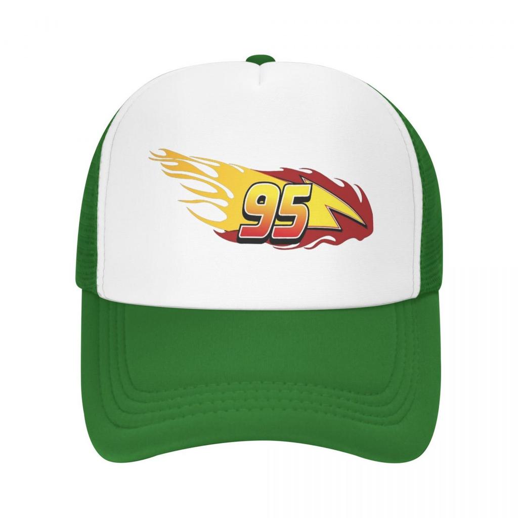 Lightning Mcqueen Number 95 Fire Sally Mesh Caps Merch for Men Women Adjustable Snapback Mesh-Back Summer Breathable Hats