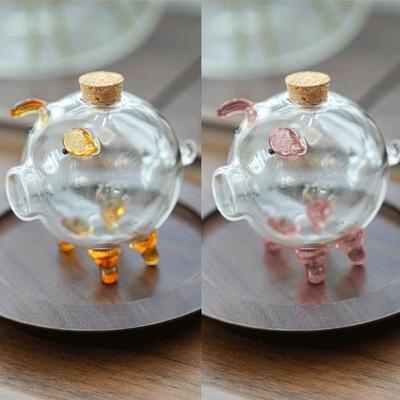 Pig Piggy Bank Money Boxes Coin Saving Box Cute Transparent Glass Souvenir Birth Money Jar Clear Pig Shape Jar Box