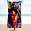1PC Custom Name Colorful Guitar Splash Beach Towel Highly Absorbent And Sand-Resistant Towel for Swimming, Pool, Yoga, And Travel Lightweight