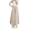Petite Yamamoto Women's High-Waisted Summer Culottes: Slimming Casual Wide-Leg Midi Skirt Pants