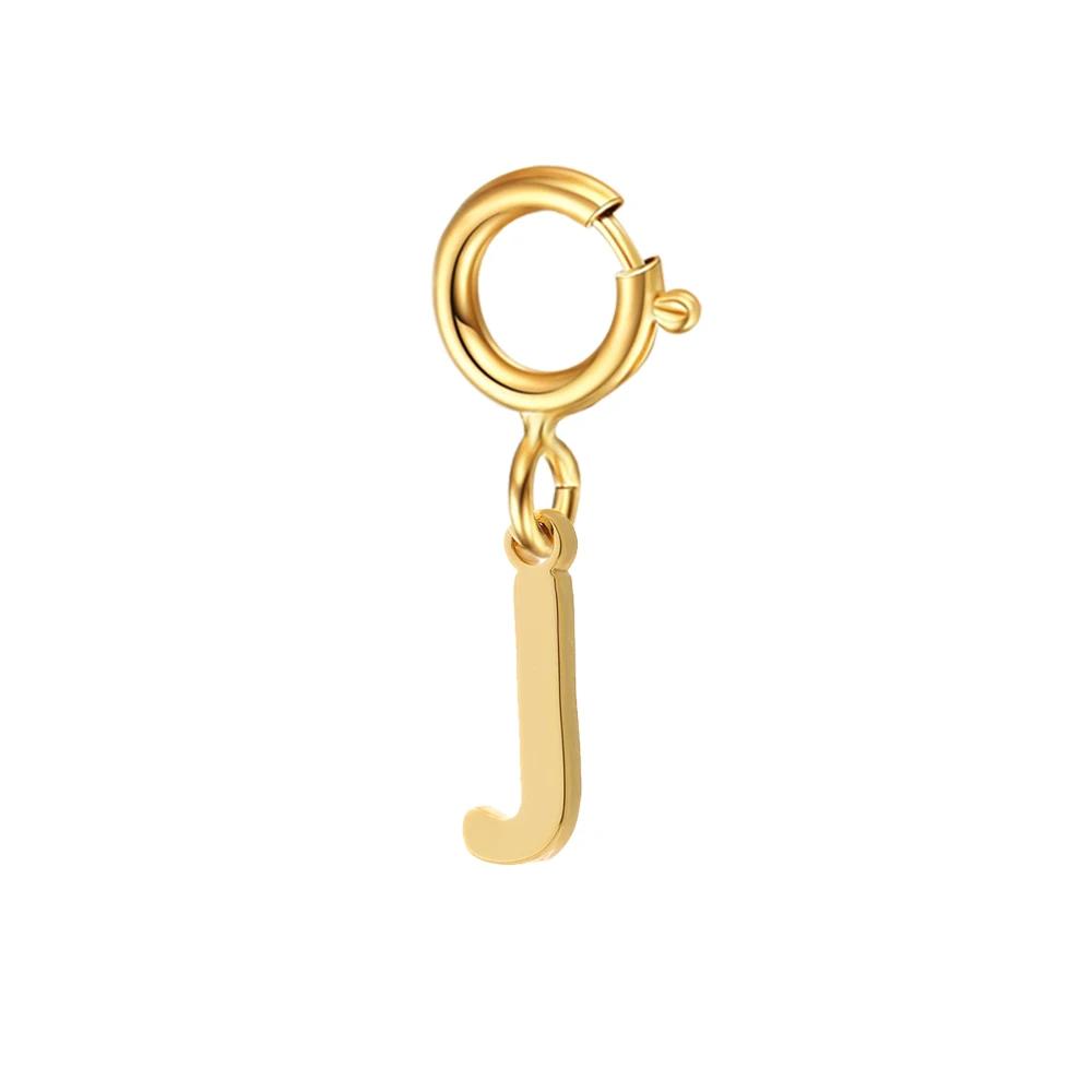 spring buckle Letter Charms Pendant initial charms pendant for Women Necklace earring Zircon keychain DIY accessories Wholesale