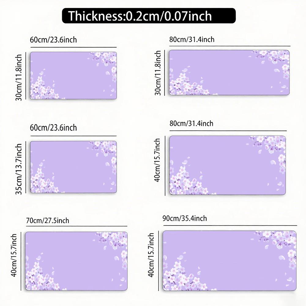 Blue Cherry Blossoms Mousepad Home Computer Table Large Pc Mouse Pad Art Sakura Keyboard Mause Rug Desk Mat Offices Accessories