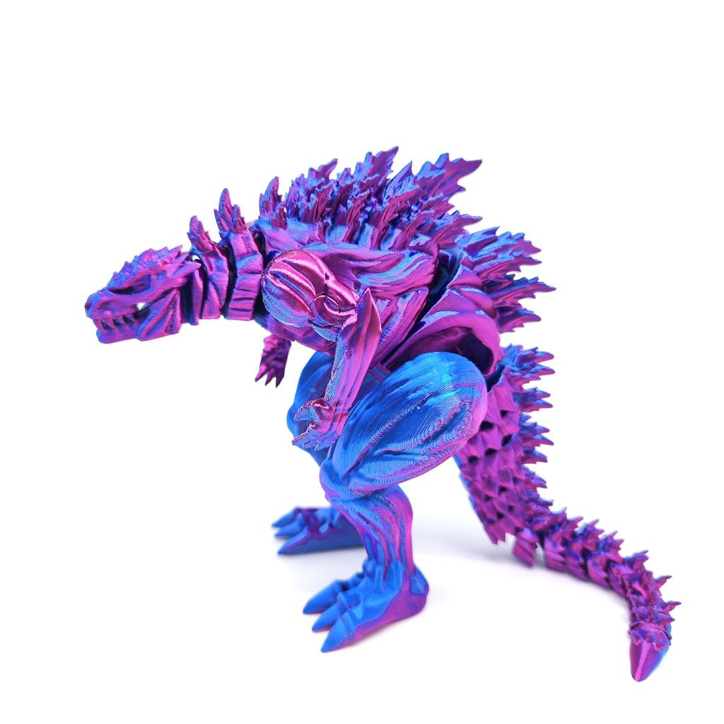 3D Printed Muscle Godzilla Dinosaur Joint Movable Creative Model Figurine for Boys As A Gift Decoration