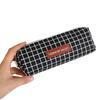 School Supplies Brief Style Geometry grid Canvas Pencil Case Pen Holder Pencil Pouch Pen Case