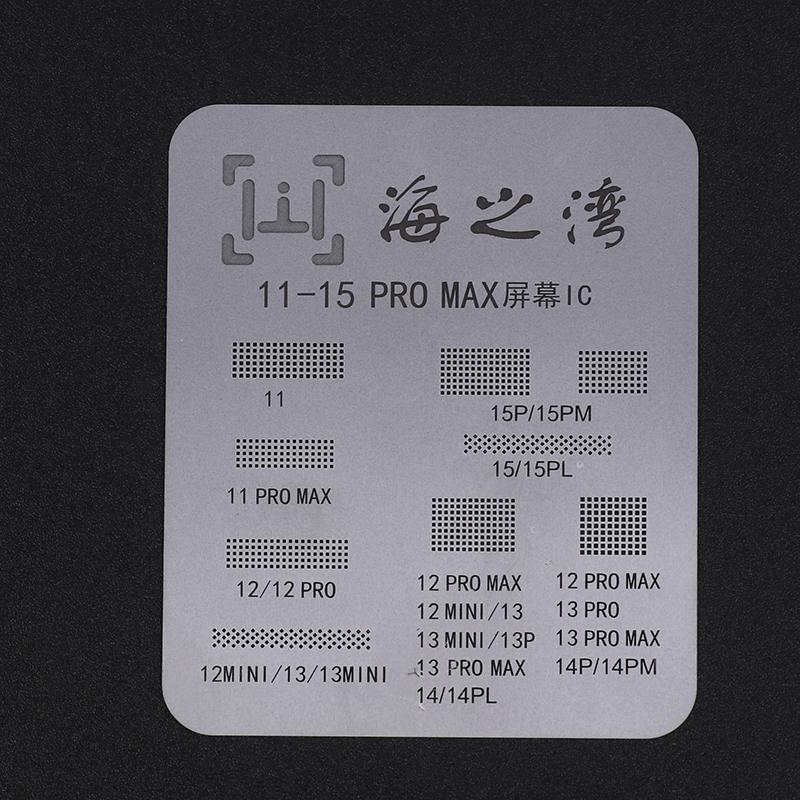 Universal For Ip 11 12 13 14 15 Pro Max Flex Screen Chip Steel Net Lcd Screen Display Ic Protection Bga Reballing Stencils