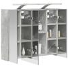 Bathroom Mirror Cabinet Concrete Grey 60 x 14.5 x 50 cm