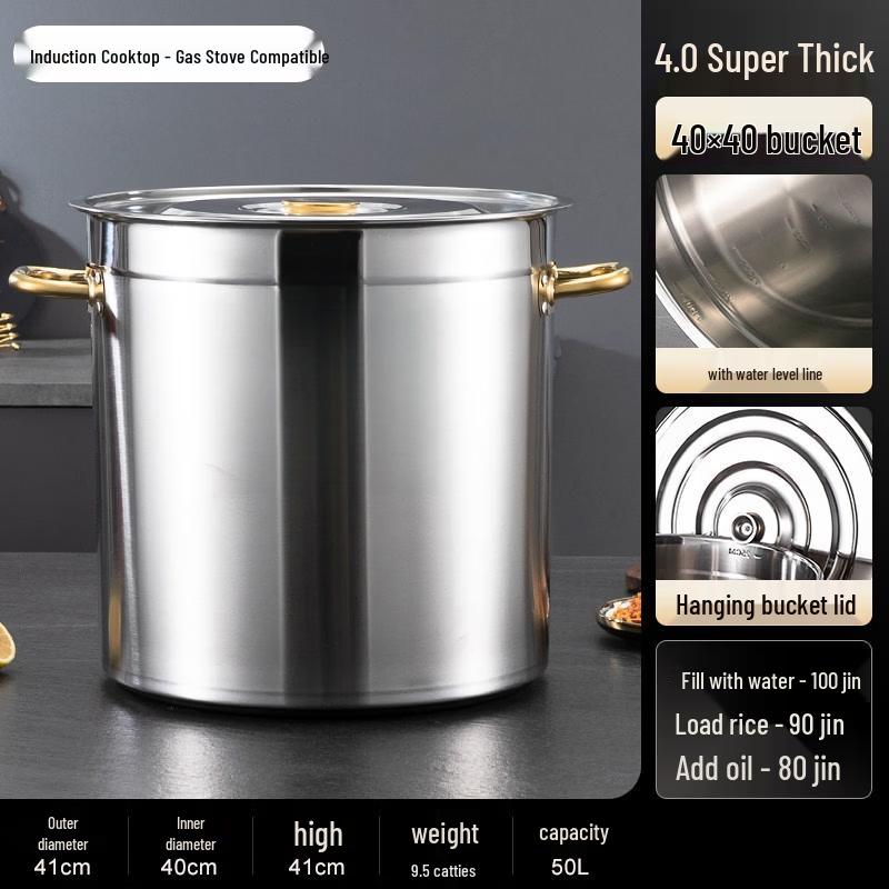 

JPHZNB Super Thick Stainless Steel Stock Pot with Lid