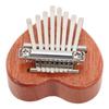 Herzförmiges Daumenklavier Tragbares Knackiges 8-Ton-Mahagoni-Tasteninstrument für Anfänger