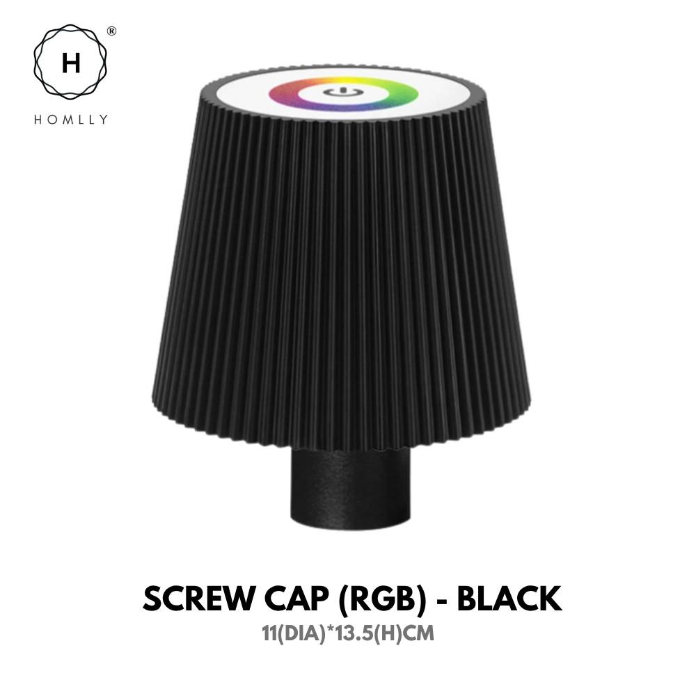 Homlly Touch Control 3 Colors RGB Stepless Dimmable LED Wireless Bottle Lamp Shade