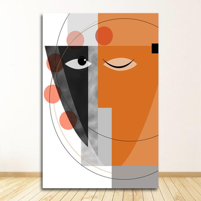 Retro Classic Wall Art Canvas Black Lines Wall Pictures for Living Room Bedroom Unique Poster Home Deco Abstract Canvas Painting No Frame