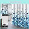 Decorative Polyester Shower Curtain With Waterproof Coating For Bathroom And Hotel Interior Design