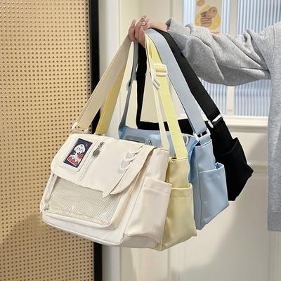 Large Capacity Shoulder Bag Niche Design Fashionable Personalized Handbag Class Commuting Tutoring Messenger Bag