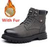 2025 New  Motocross Boots Lace Up Non-Slip Ankle Boots Winter Plush Snow Boots Botas Classic Mens High Top Outdoor Shoes