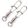 10 Piezas Conector de Pesca de Acero Inoxidable Giratorio de Rodamiento con Broches de Presión