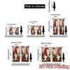 2D Flat Printing  JIT 2pcs   Curtains (Without Rod) Festive Gnomes (3) Popular Creative Curtains Versatile Fabric Curtains All