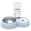 Dual Automatic Pet Feeder Bowl For Dogs And Cats Non Spill Plastic Water And Food Dispenser With Stand KTY