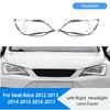 For Seat Ibiza 2012 2013 2014 2015 2016 2017 Car Headlamp Lens Transparent Lampshade Case Headlights Cover Shell Replace Shade