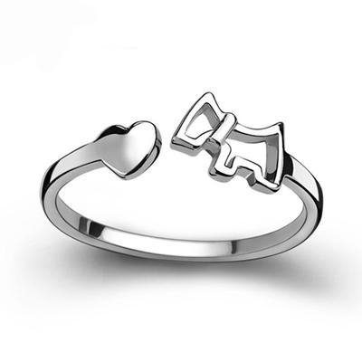 925 Sterling Silber Ring Pony Offener Paar Damen Kleiner Finger Ring Schmuck Ornament Silberring Ring