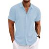 Men Plus Size Loose Short Sleeve Casual Beach Shirt