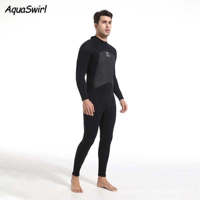 3mm Mens Full Wetsuit Scuba Diving Snorkeling Surfing Swimming With Long Sleeve Pants Front Zip