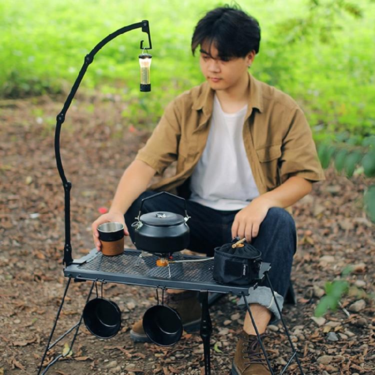 Folding Camping Table Light Weight Grill Table Cooking Grate Overfire Desk Portable Picnic Tables Easy to Clean