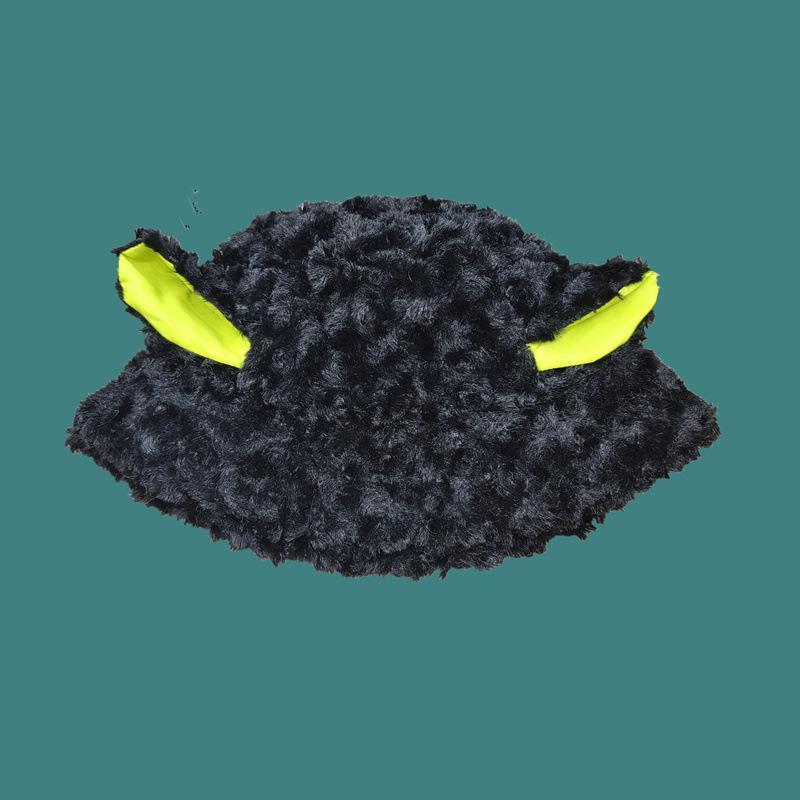 

Plush Hat for Women Lamb Ear Fisherman Hat Autumn and Winter Japanese Sweet and Cute Suitable for Round Washbasin Hat Girl Cute M（56-58cm）