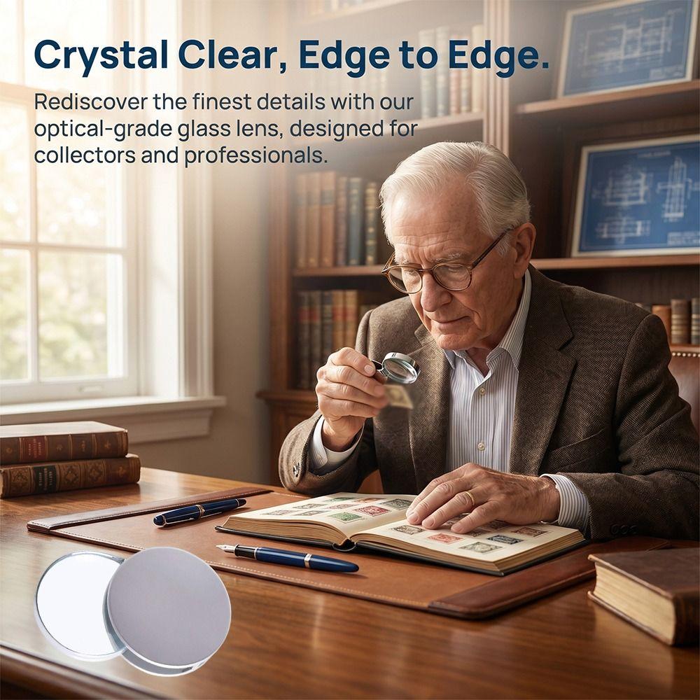 20X Folding Round Magnifier Folding Design Mini Portable Reader 20X Handheld Magnifier  Inspection