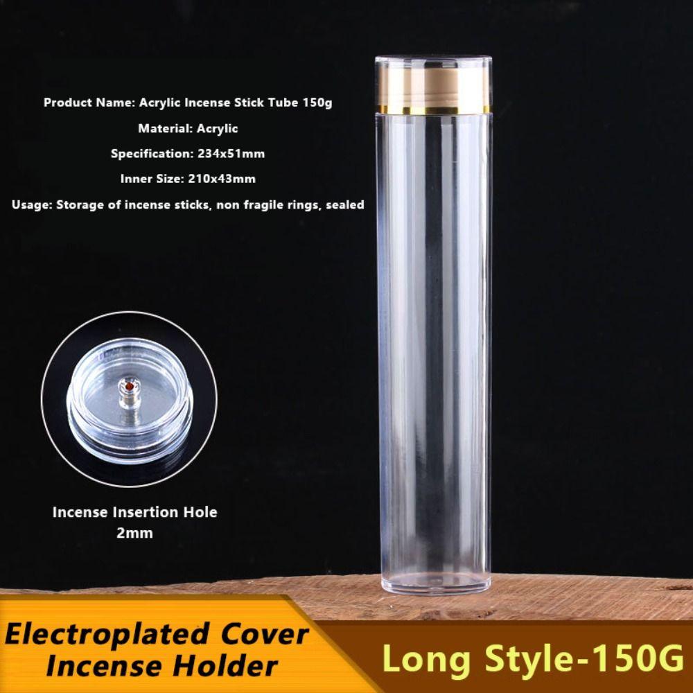 Acrylic Incense Holder Transparent Incense Storage Box Multifunctional Incense Stick Tube