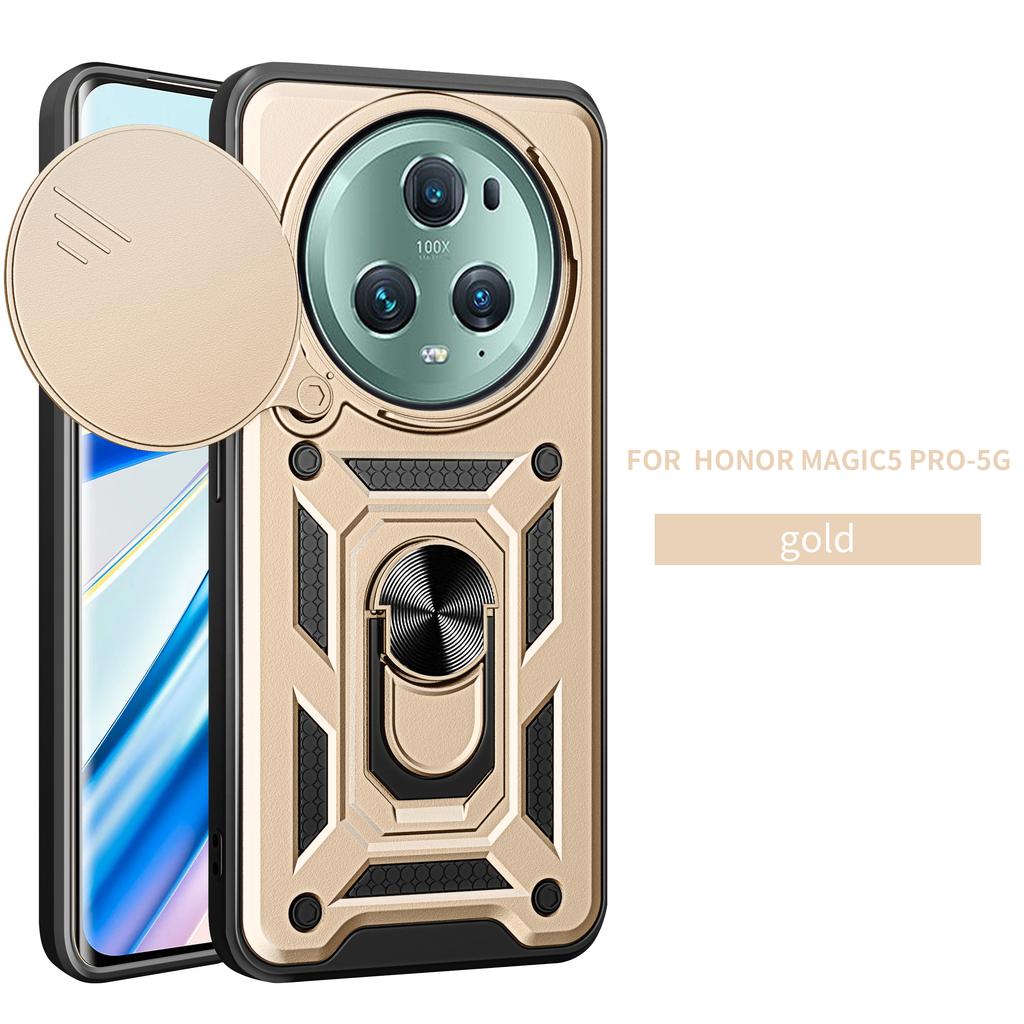 For Honor Magic6 Pro Case Honor Magic5 Pro Magnetic Ring Holder Armor Phone Case Magic 5Pro 6pro Slide Camera Protect Back Cover