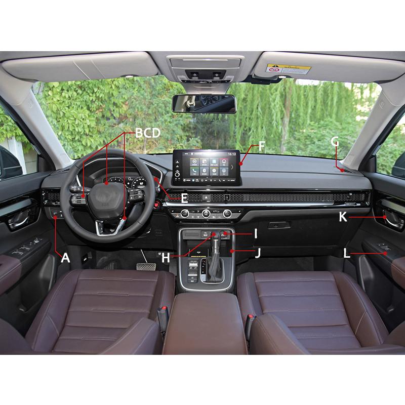 Auto Innendekorationen Mittelkonsole Lenkrad Für Honda CR-V CRV 2023 ABS Kohlefaser Autostyling Zubehör