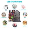 Drawstring Mesh Laundry Bag,Reusable Wash Clothes Storage Bag,Toy Football Organizer,Anti-Twisting Anti-Scratch Laundry Bag