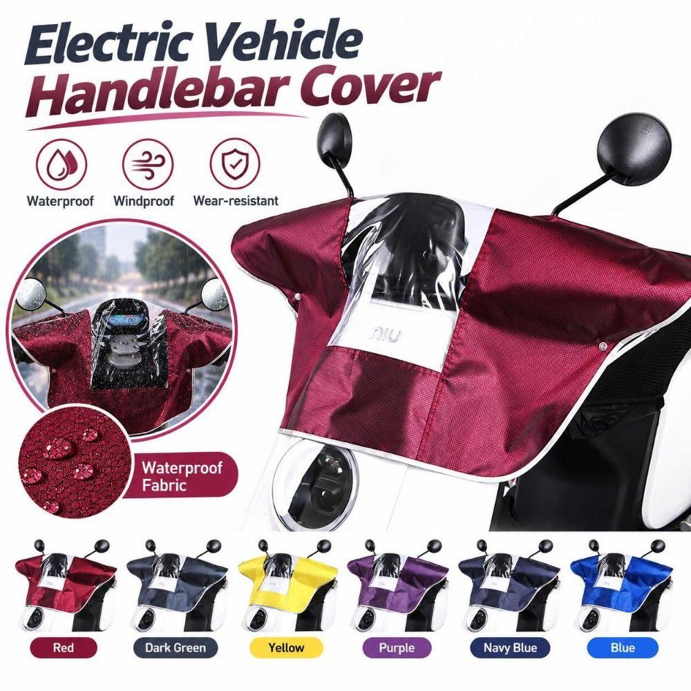 Waterproof Motorcycle Head Cover Clear Window Electric Motorcycle Cover  Daily Commuting