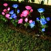 5 Head LED Solar Simulation Rose Flower Solar LED Light Garden Yard Lawn Night Lamp Landscape Garden Home Christmas Decoration Flowers