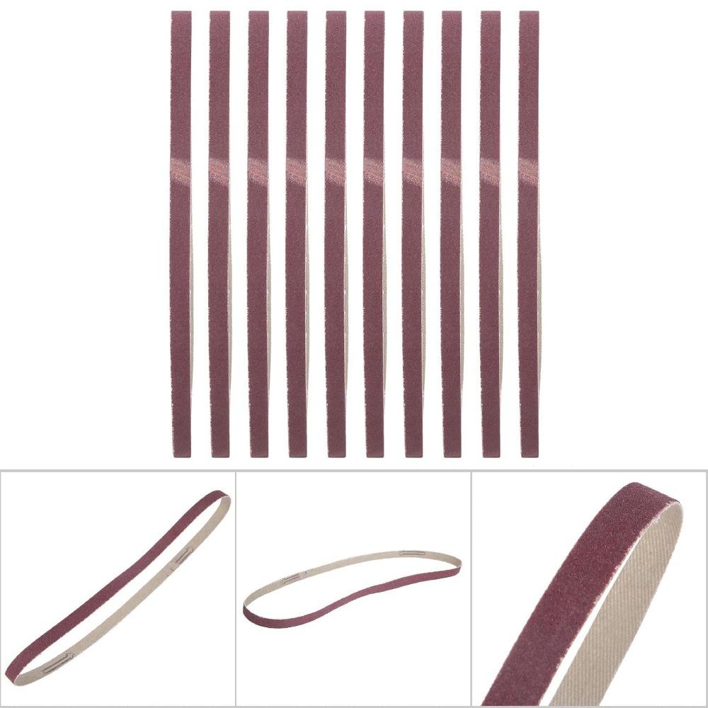 10pcs Fine Sanding Belts Durable Belt Sander Tool Aluminum Oxide Sanding Belts  Belt Sander